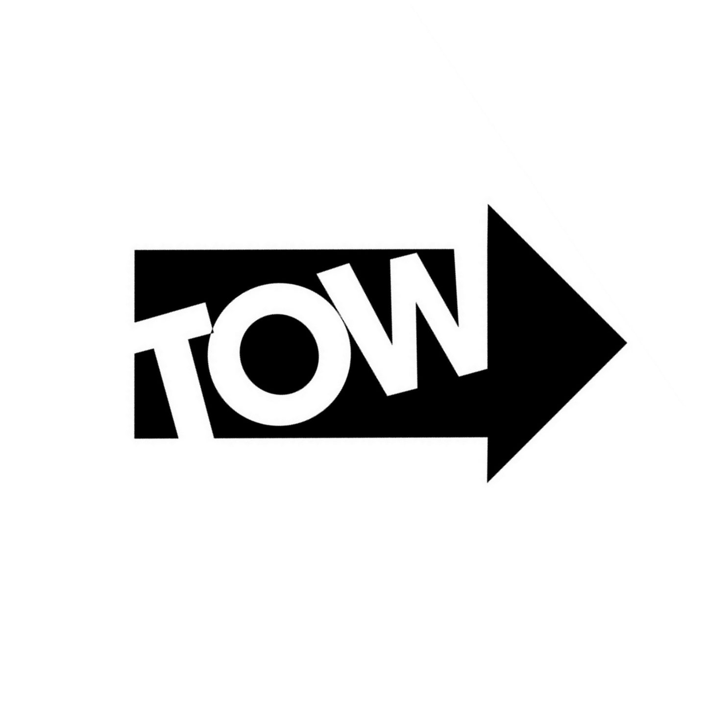 STICKER, TOW AND ARROW SIGN