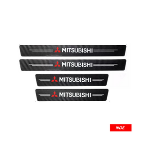 DOOR SILL AREA PROTECTION CARBON FIBER STICKER FOR MITSUBISHI