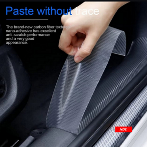 DOOR SILL AREA PROTECTION CARBON FIBER STICKER FOR TOYOTA YARIS