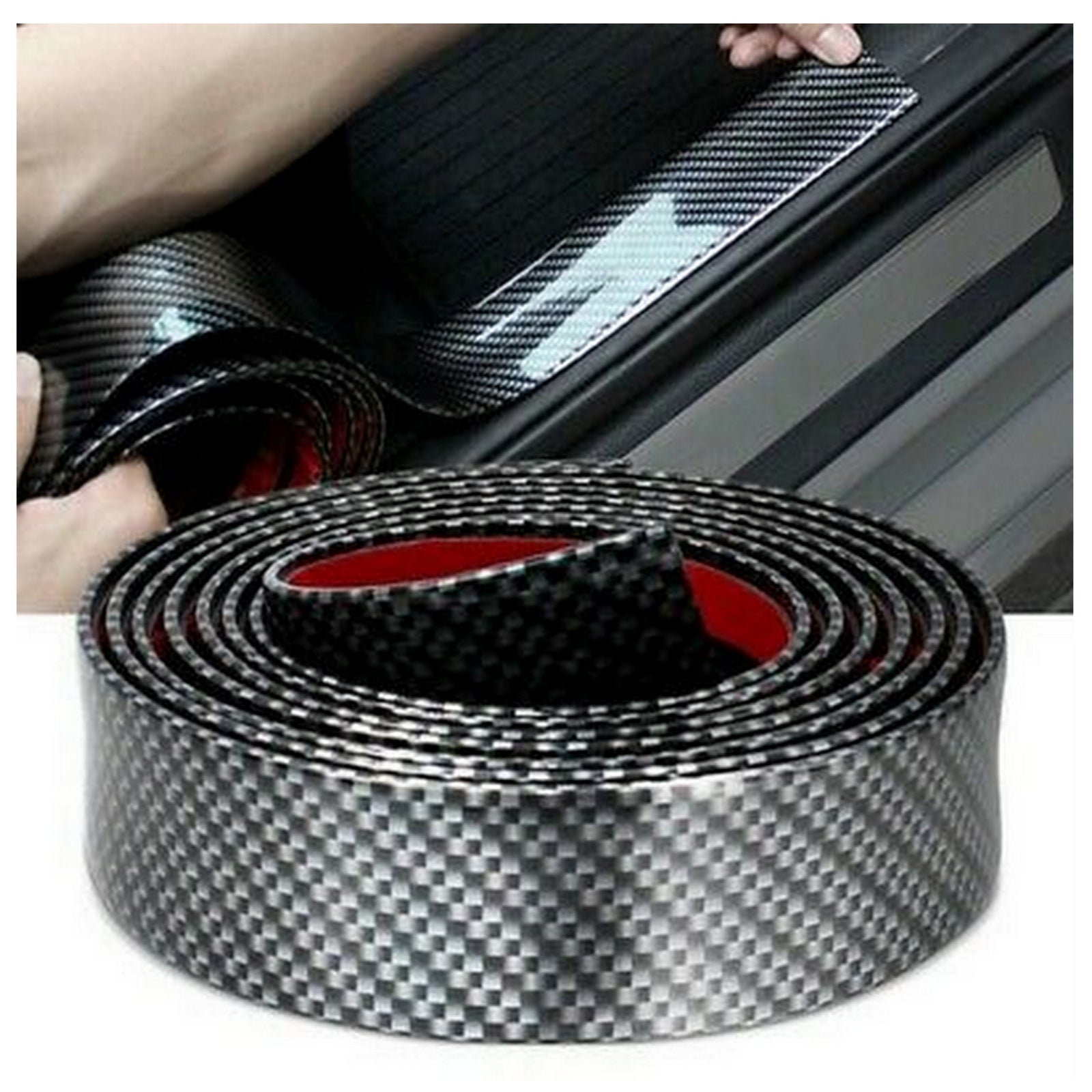 DOOR SILL AREA CARBON FIBER RUBBER PROTECTOR (UNIVERSAL) - NDE STORE