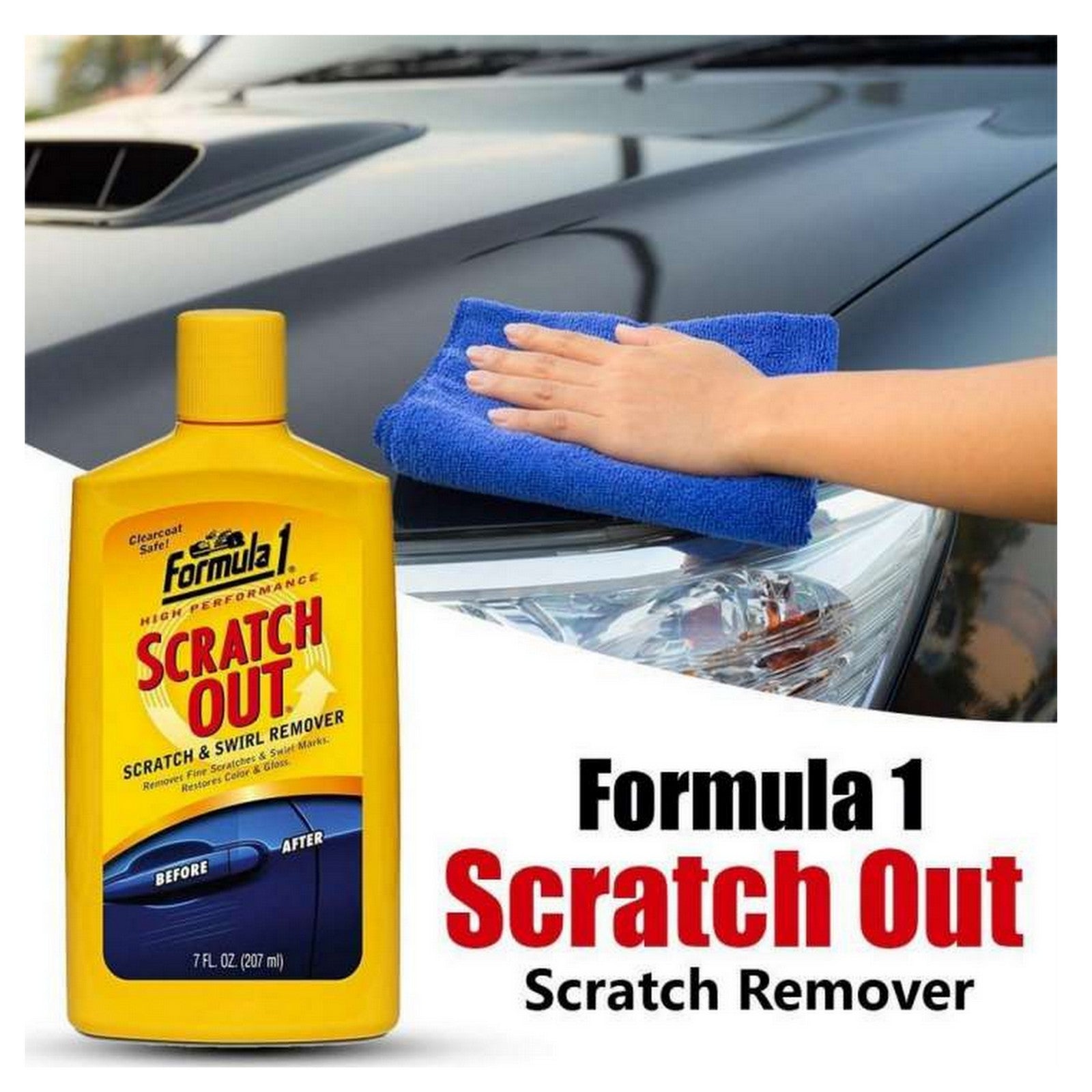 Formula 1 Scratch Out Car Wax Polish Liquid (7 oz) - Car Scratch Remover  for All Auto Paint Finishes - Polishing Compound for Moderate Scratches,  Bird