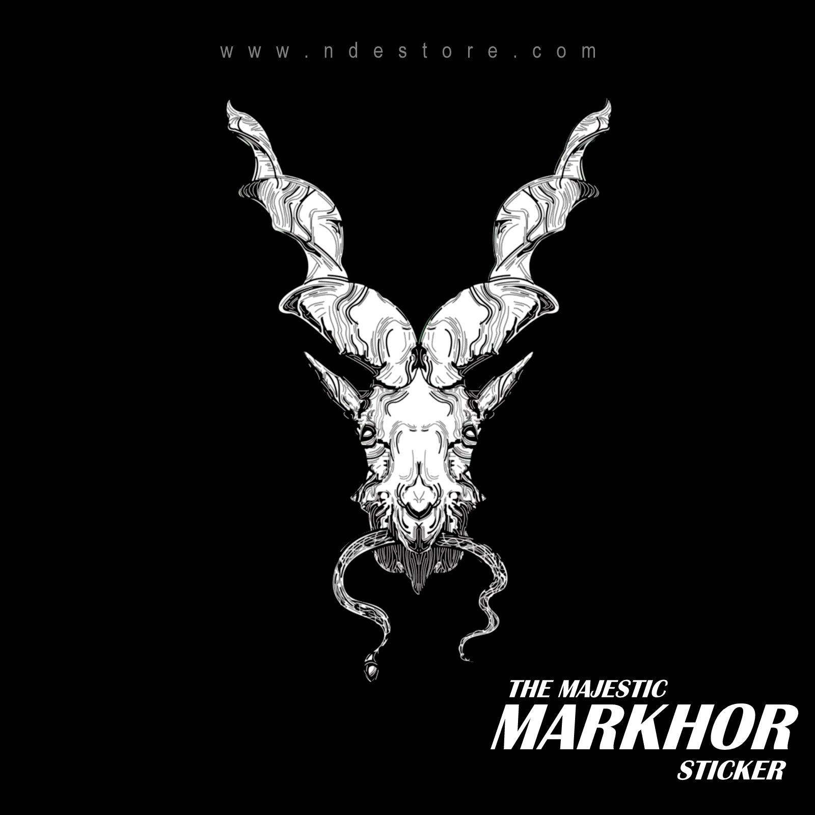 STICKER THE MAJESTIC MARKHOR FOR MOTORCYLCES