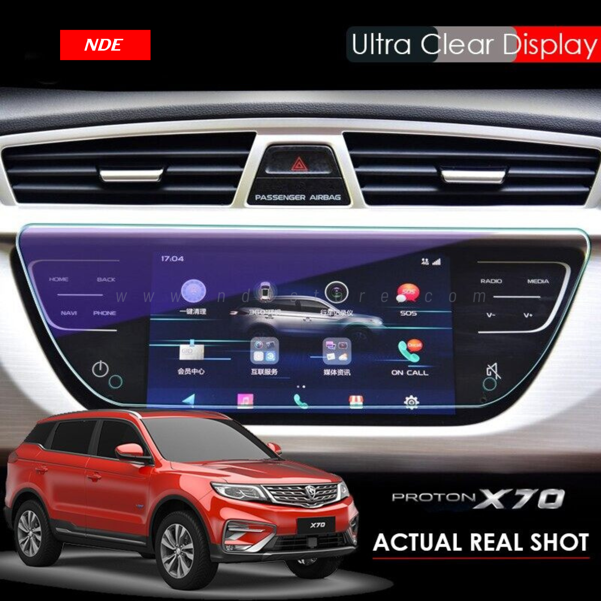 INFOTAINMENT GLASS SCREEN PROTECTOR FOR PROTON X70
