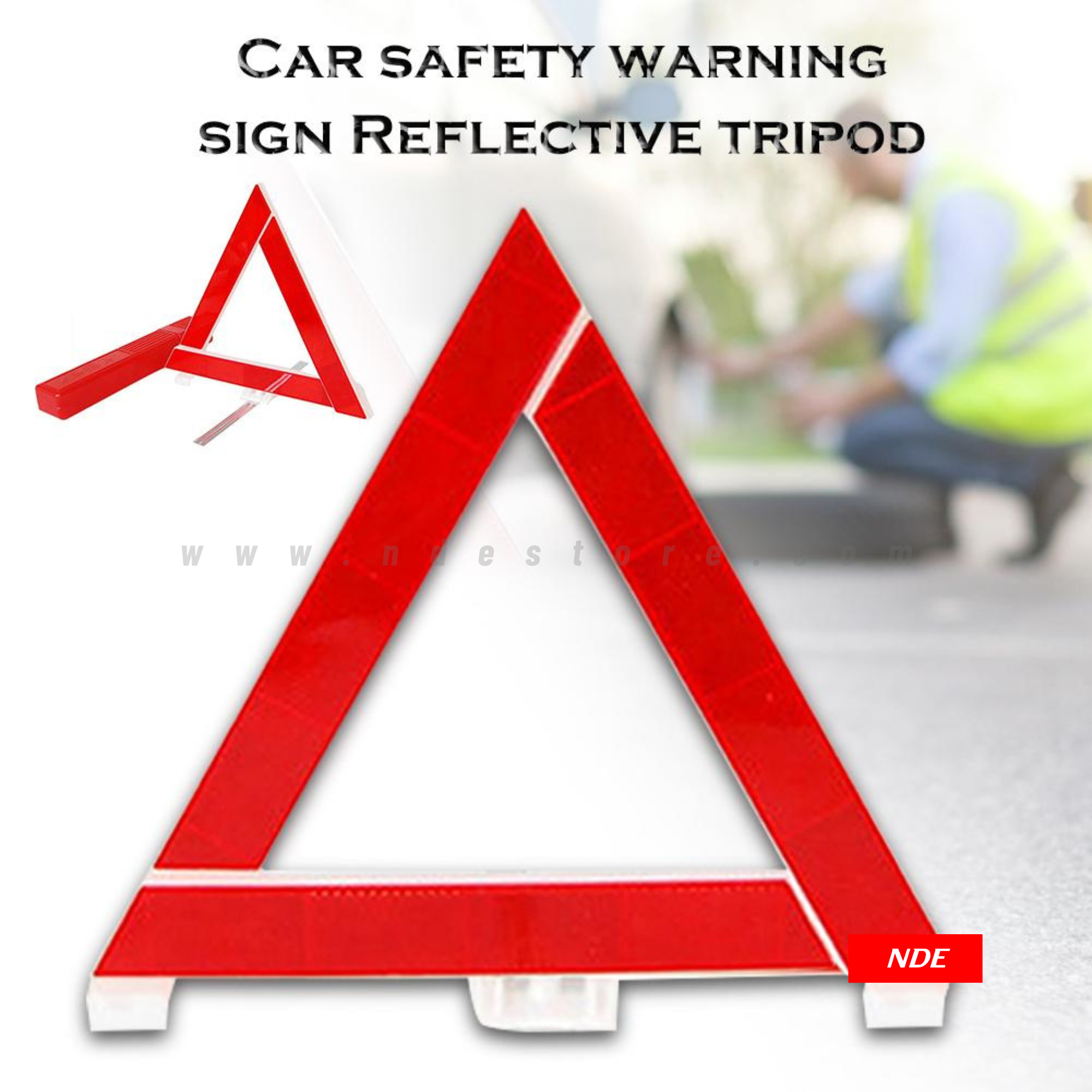 SAFETY WARNING SIGN TRIANGLE REFLECTIVE