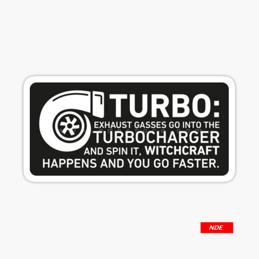 STICKER, TURBO CHARGED