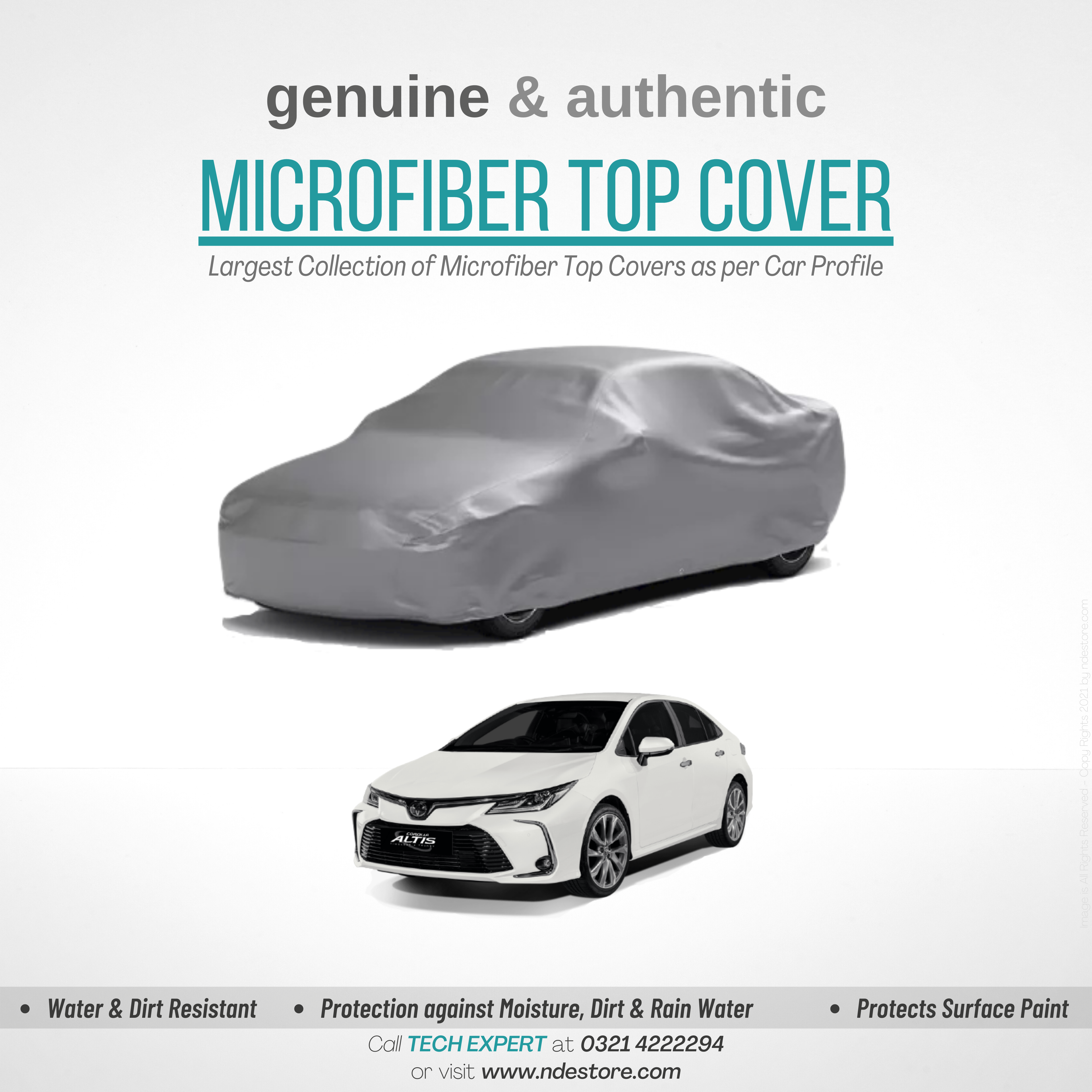 TOP COVER MICROFIBER FOR TOYOTA COROLLA (2021-2023) - NDE STORE