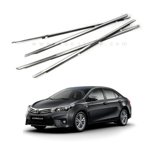 WEATHER STRIP STEEL WITH CHROME FOR TOYOTA COROLLA (ALL MODELS 2008-2024)