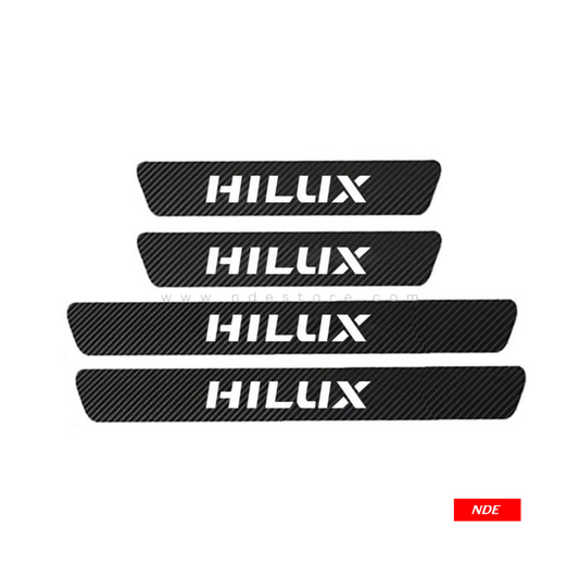 DOOR SILL AREA PROTECTION CARBON FIBER STICKER FOR TOYOTA HILUX