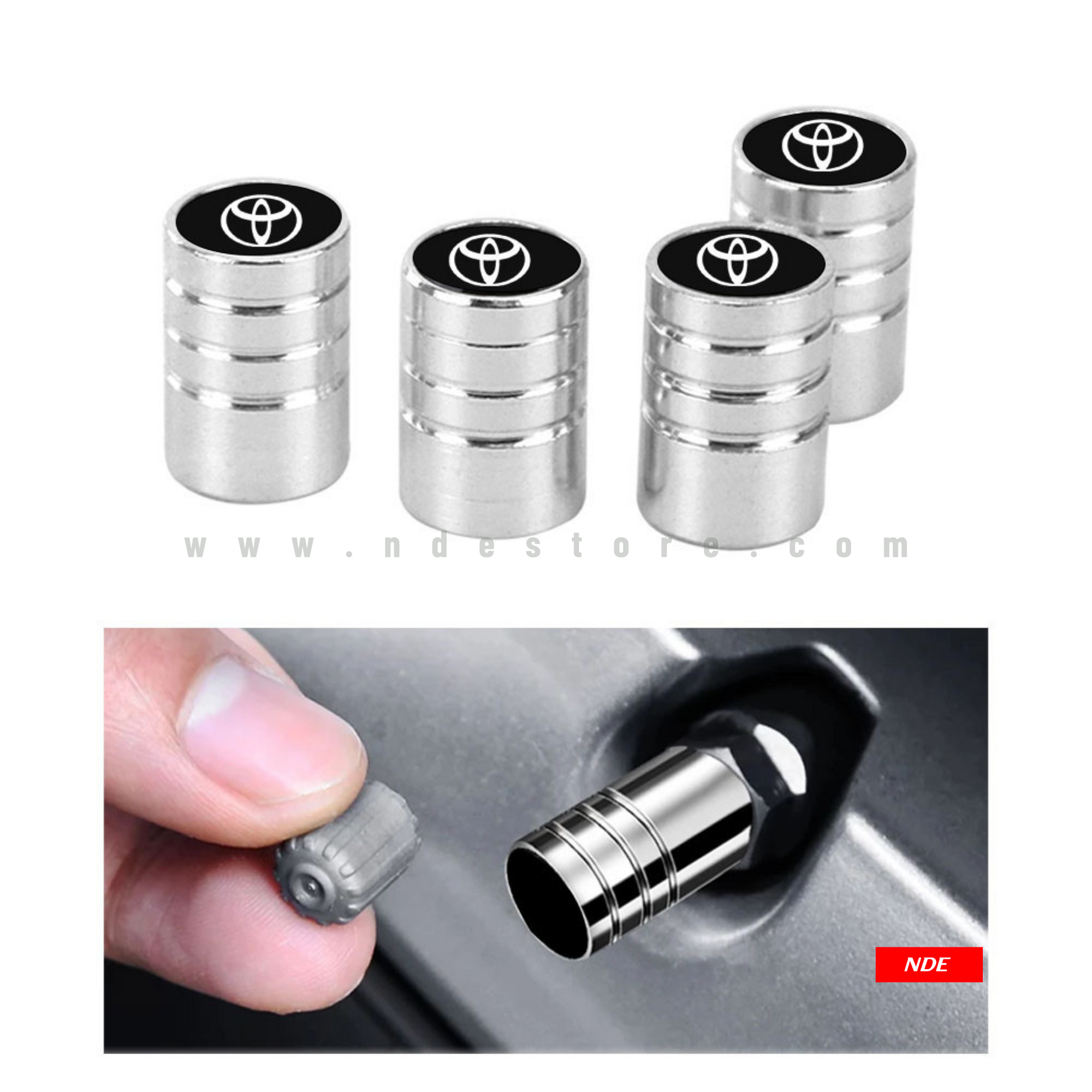 TIRE NOZZLE COVER CAR WHEEL VALVE COVER WITH TOYOTA LOGO
